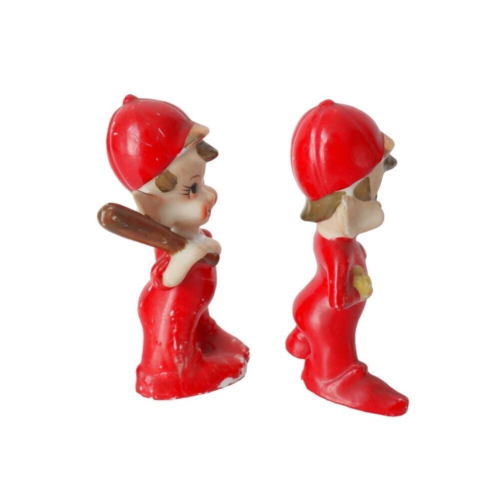 2 Vintage HTF Pixies Baseball Players Pixies Baseball Bat & Glove Japan - Picture 4 of 8